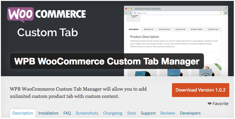 WPB WooCommerce Custom Tab Manager 