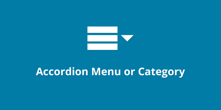 Wordpress Accordion Menu And Category With Woocommerce Support