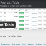 WP Post List Table