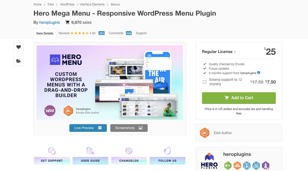 Hero Mega Menu - Responsive WordPress Menu Plugin