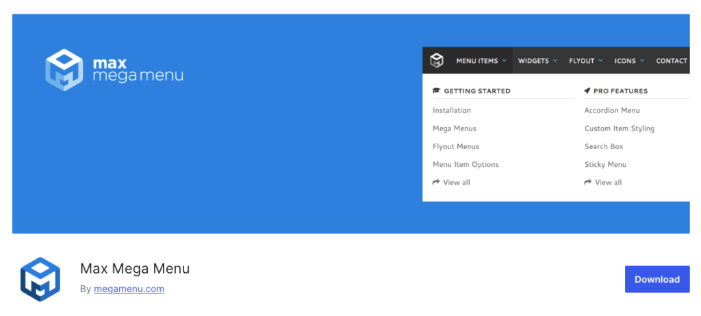 Max Mega Menu - Free WordPress Menu Plugin