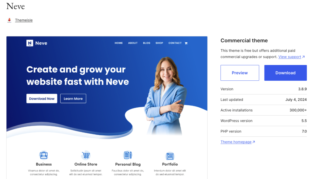 Neve - One of the best WooCommerce themes