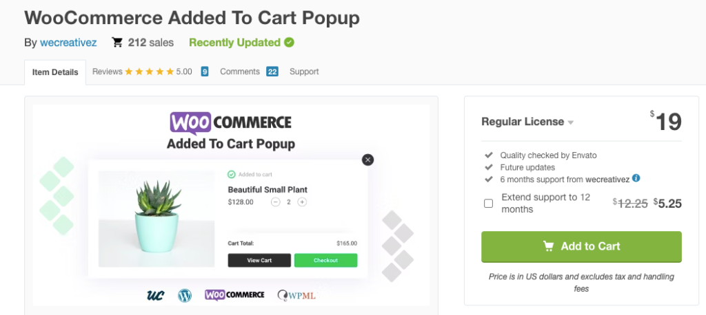 WooCommerce Added To Cart Popup by Wecreativez