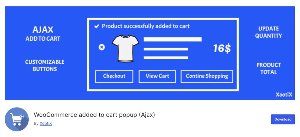 WooCommerce Added to Cart Popup (Ajax) by XootiX