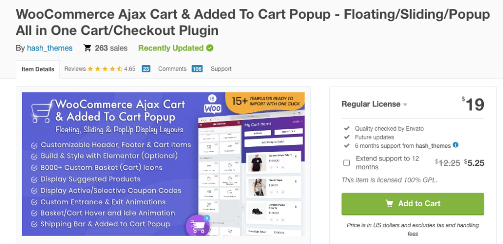 WooCommerce Ajax Cart & Added To Cart Popup - Floating:Sliding:Popup All in One Cart:Checkout Plugin