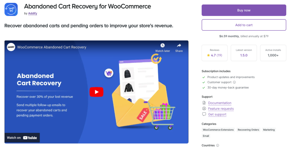 Abandoned Cart Recovery for WooCommerce