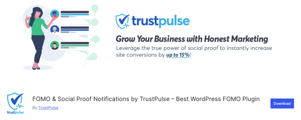 FOMO & Social Proof Notifications by TrustPulse – Best WordPress FOMO Plugin