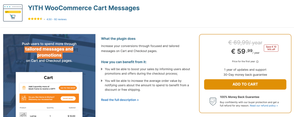 YITH WooCommerce Cart Messages