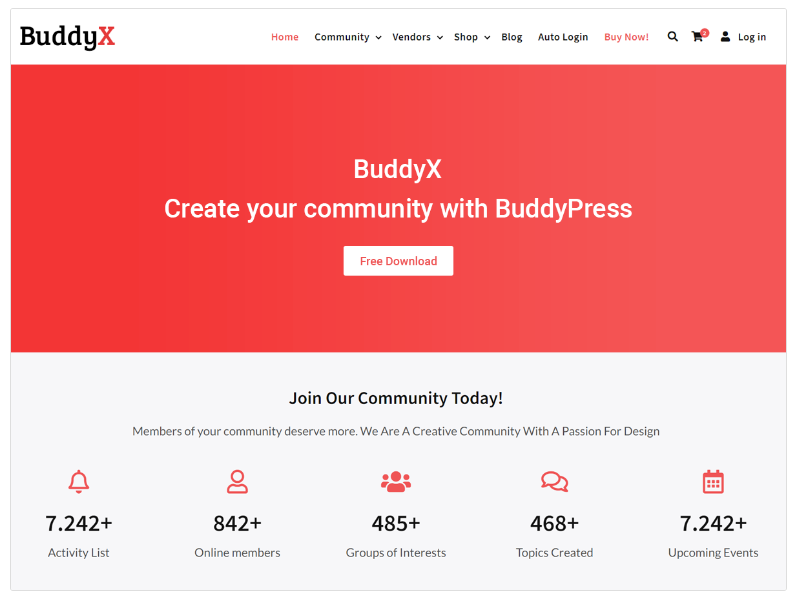 BuddyX - Best BuddyPress Theme for Creating Stunning Communities