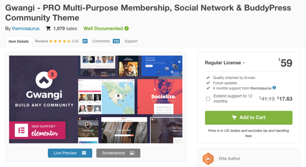 Gwangi - PRO Multi-Purpose Membership, Social Network & BuddyPress Community Theme