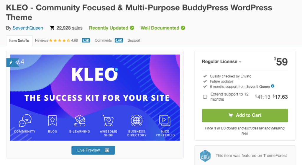 KLEO - Community Focused BuddyPress WordPress Theme