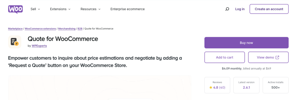 Quote for WooCommerce by WPExperts