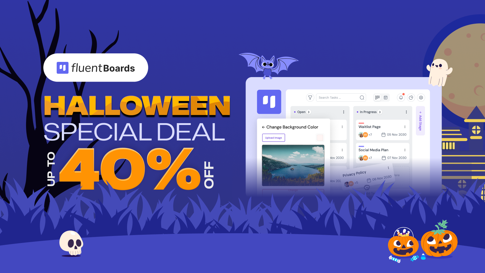 Halloween WordPress Deals by FluentBoards