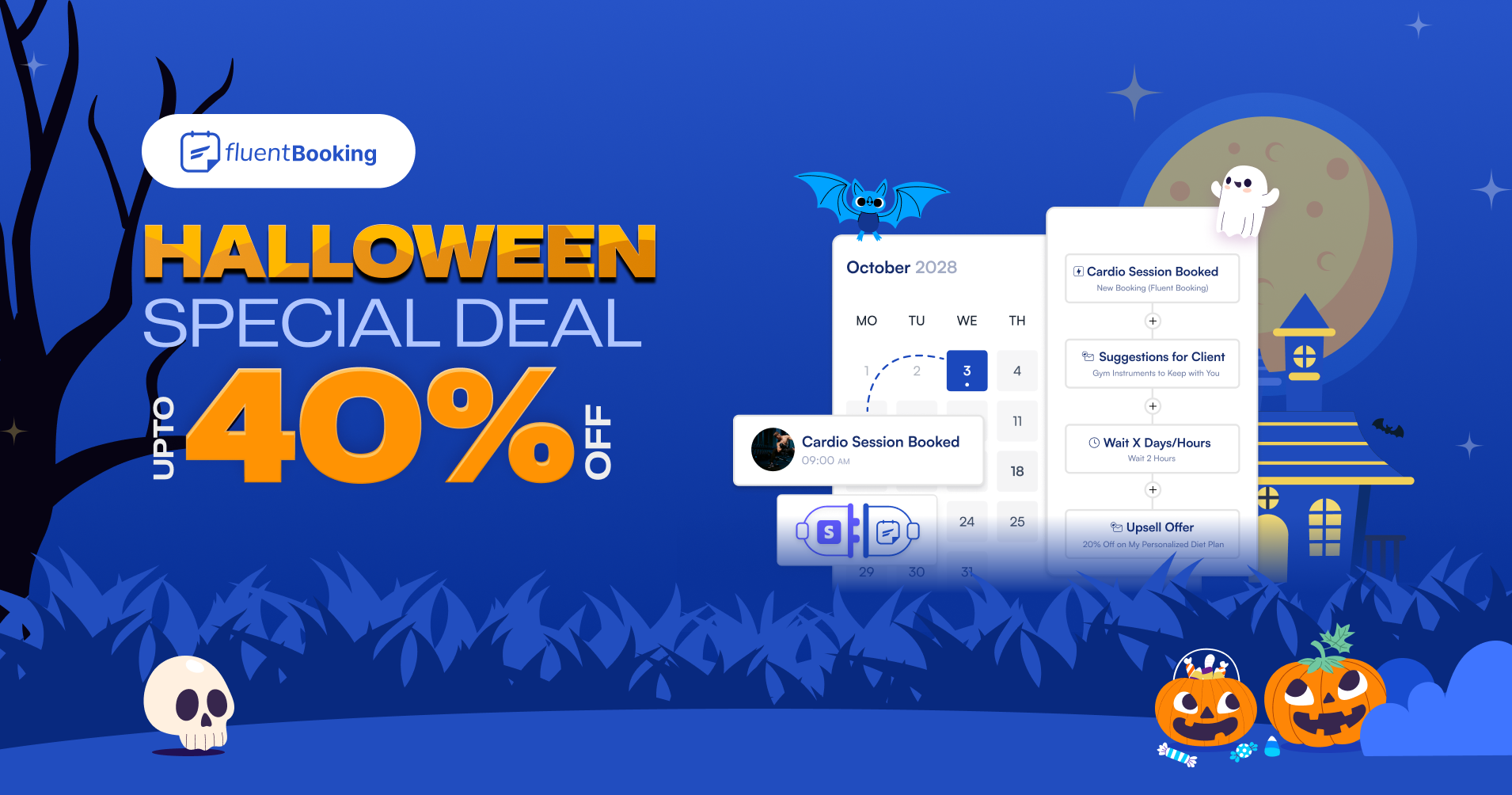 Halloween WordPress Deals by FluentBooking