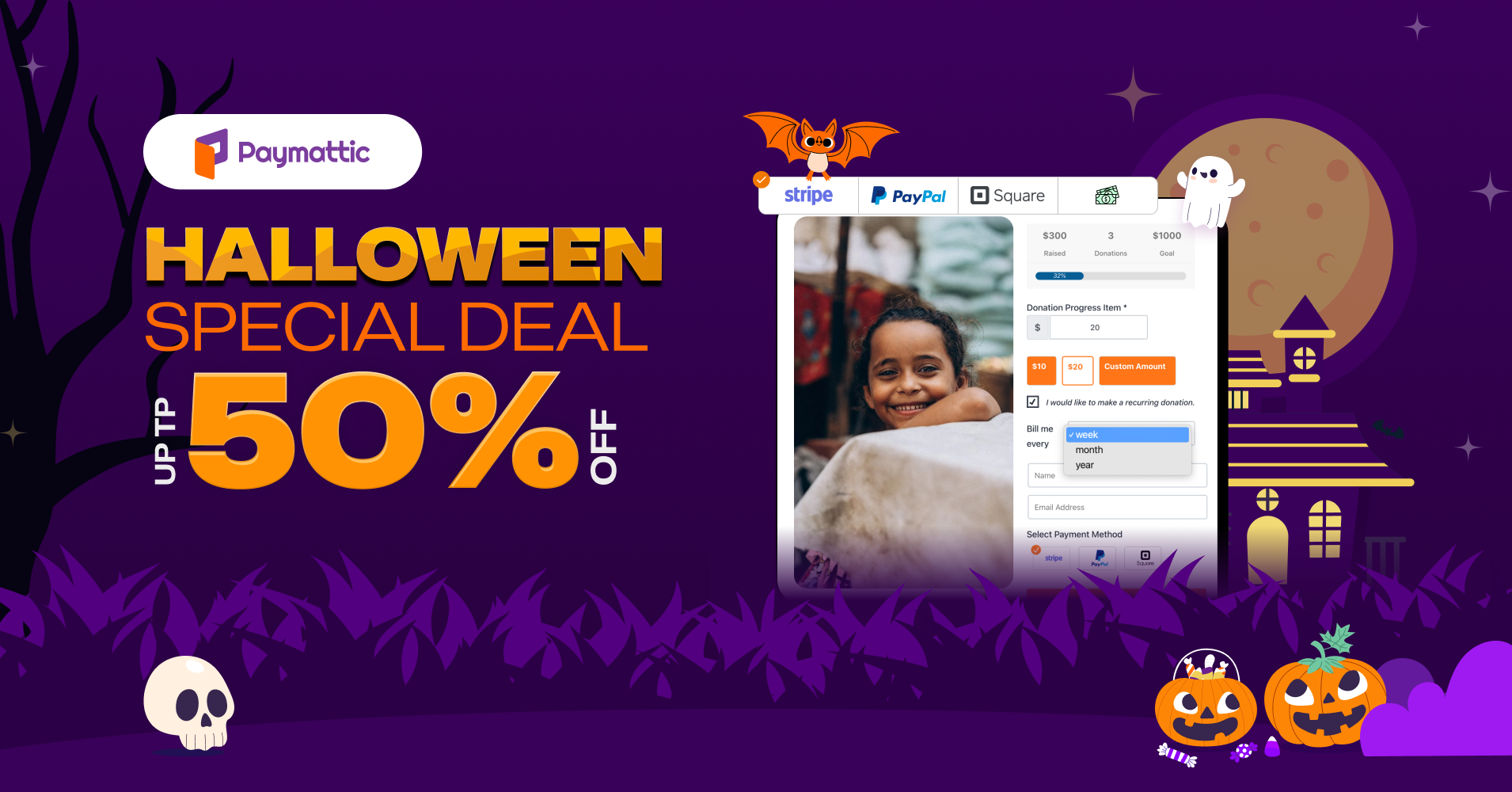 Halloween WordPress Deals by Paymattic