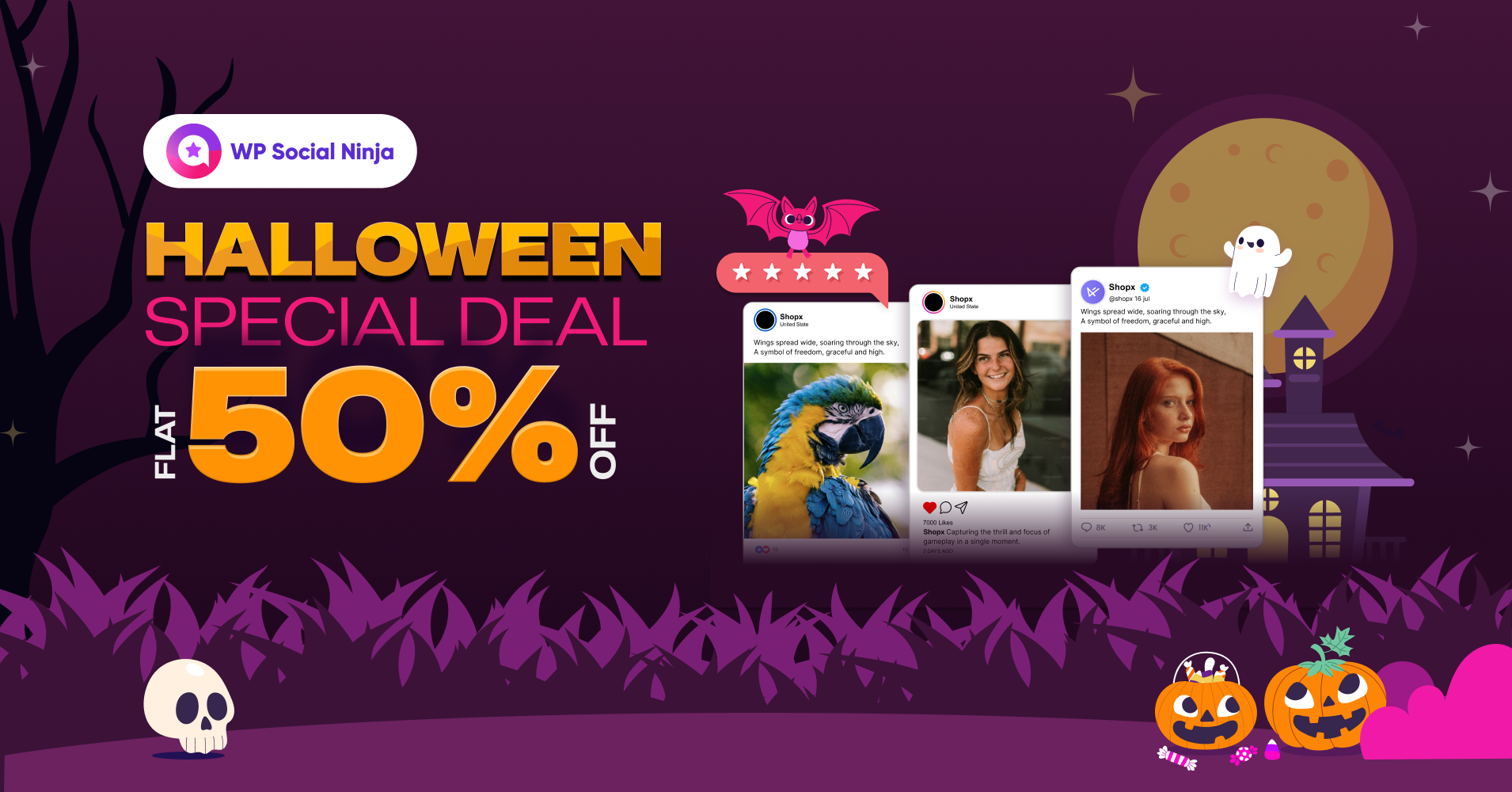 Halloween WordPress Deals by WP Social Ninja