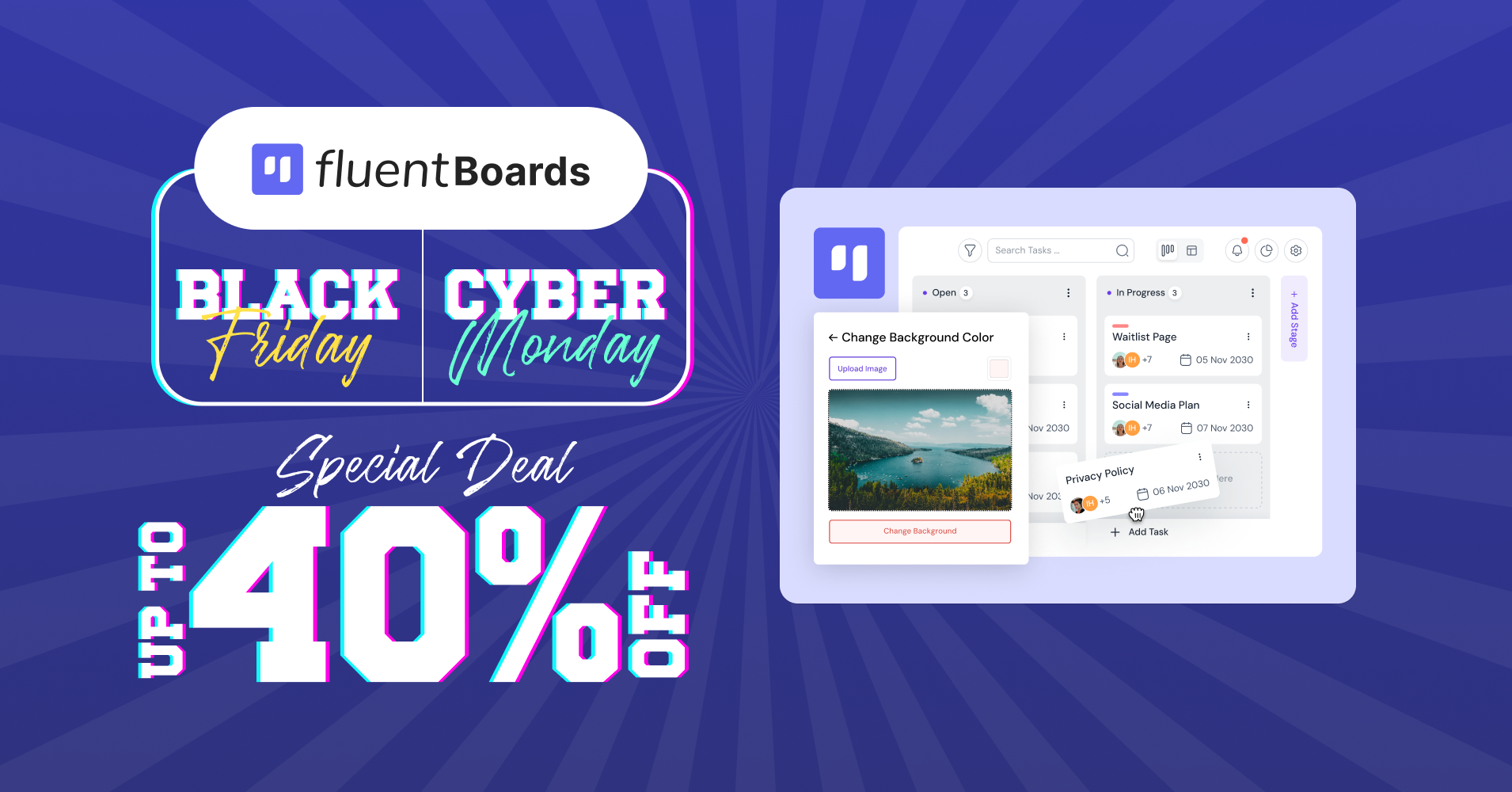 Best WordPress Black Friday deal by FluentBoards