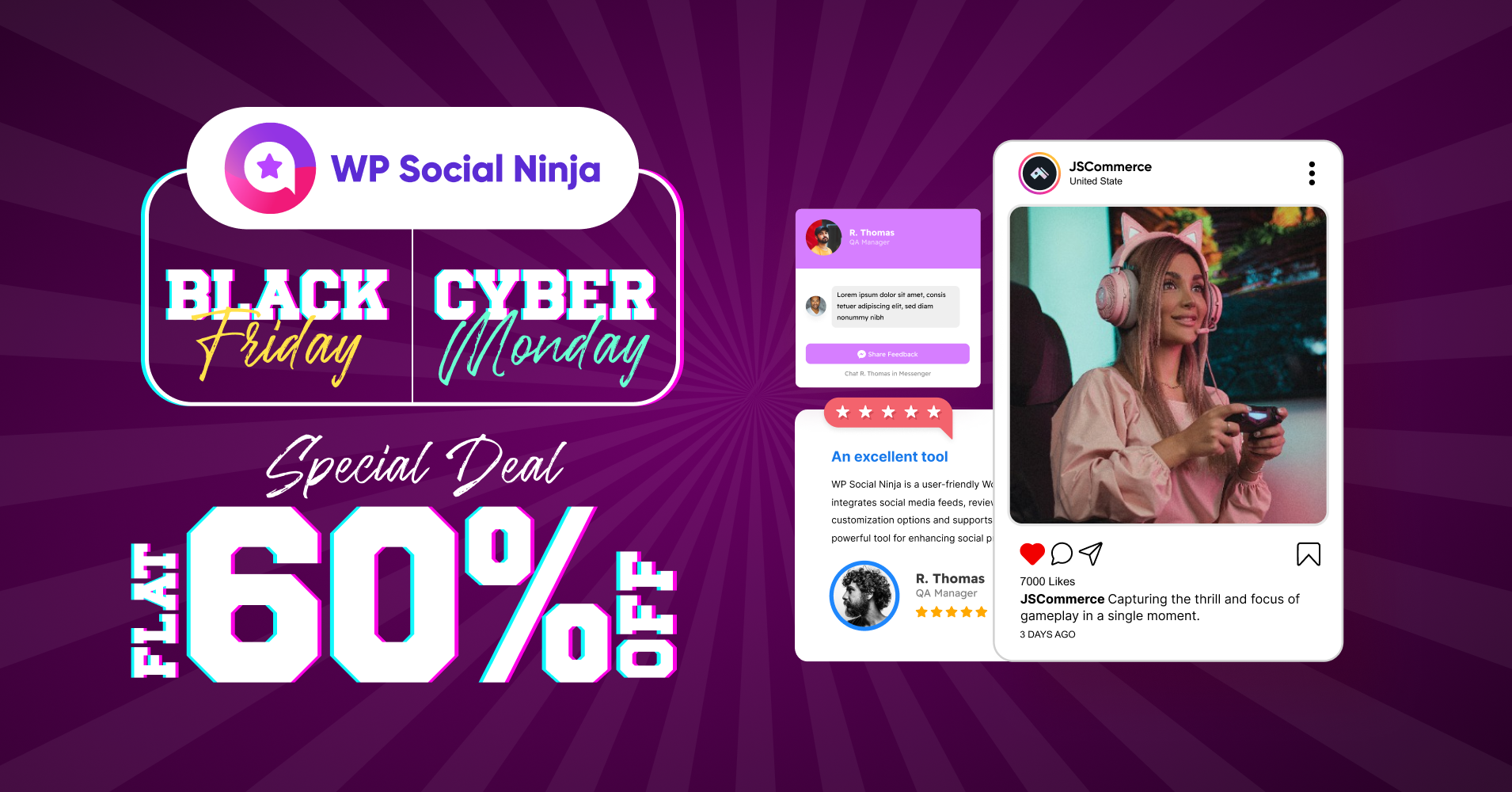 Best WordPress Black Friday deal by WP Social Ninja