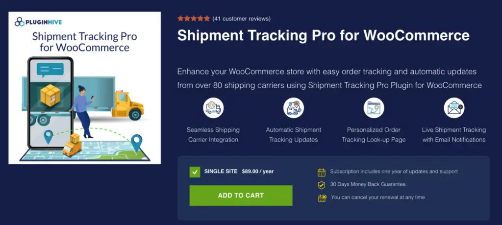 Shipment Tracking Pro for WooCommerce by PluginHive
