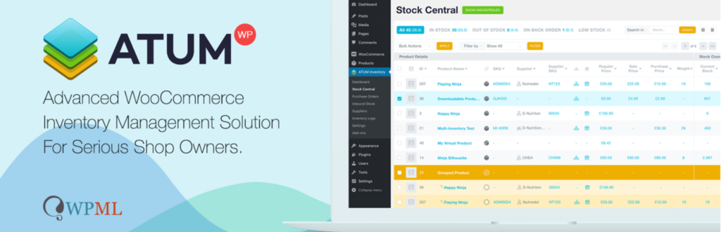 ATUM WooCommerce Inventory Management and Stock Tracking