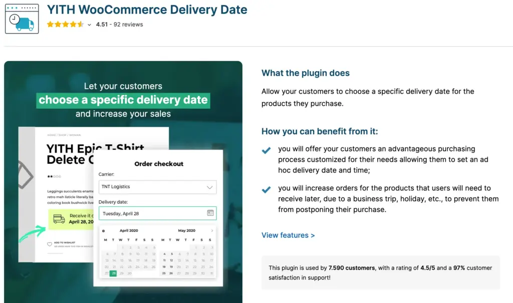 YITH WooCommerce Delivery Date