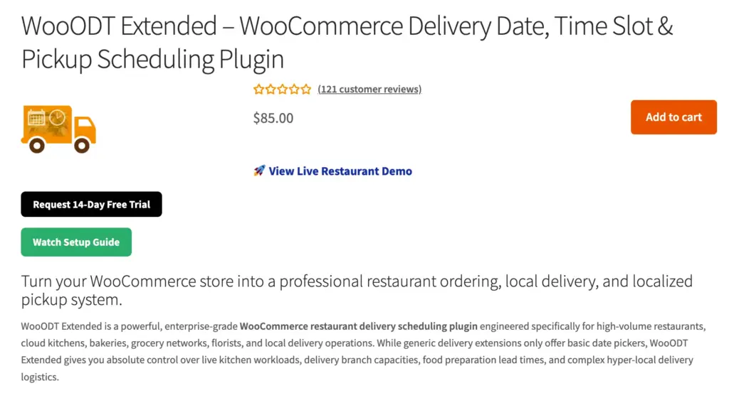 WooODT Extended – WooCommerce Delivery Date, Time Slot & Pickup Scheduling Plugin